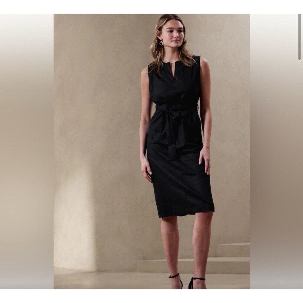 Banana Republic Black Midi Dress